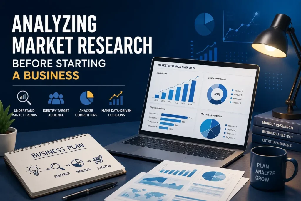 Starting a Business: The Complete Step-by-Step Guide to Success 1 Market research validates your business concept before starting a business