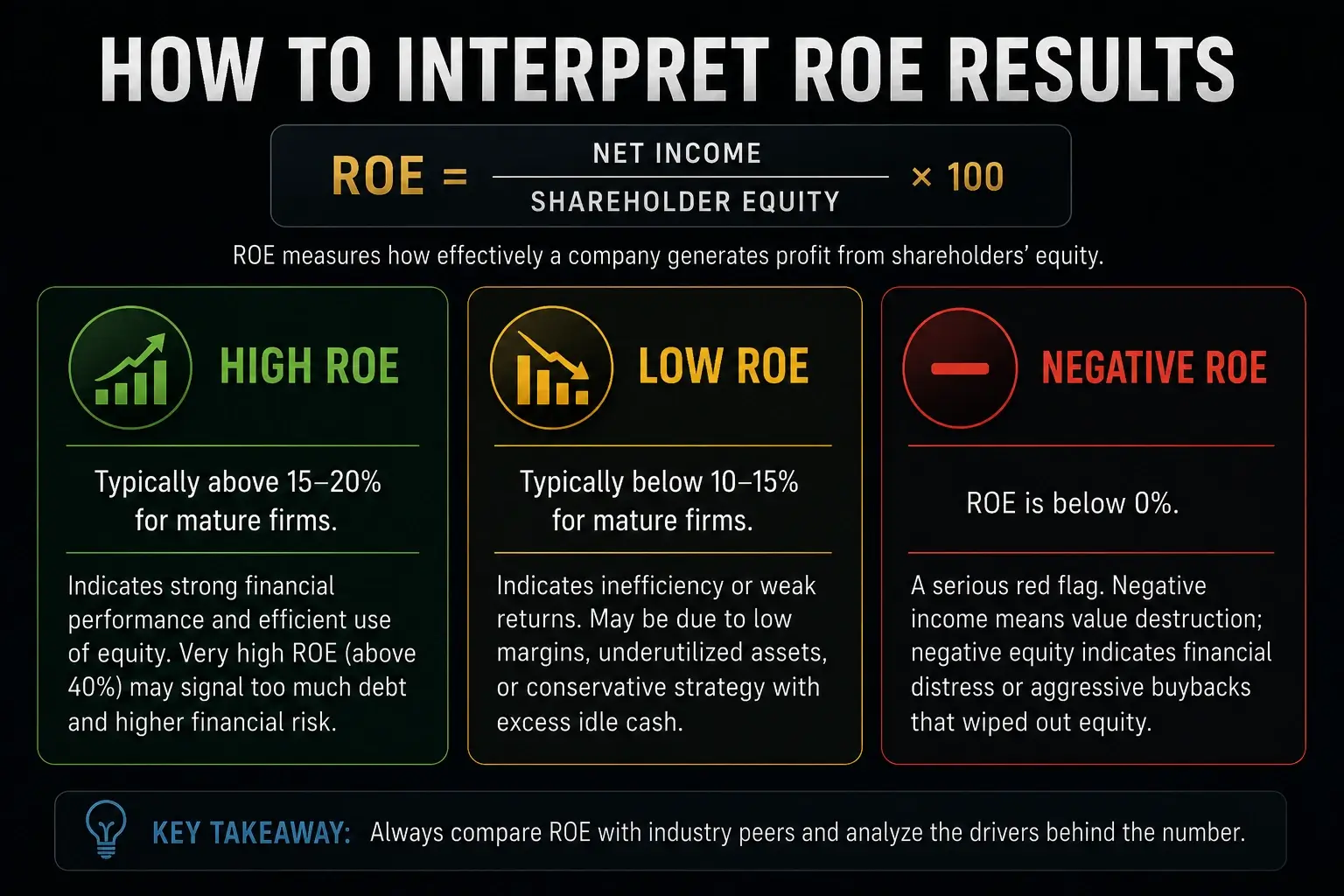 ROE (Return on Equity) Guide for the Profitability Analysis 4 How to Interpret ROE Results