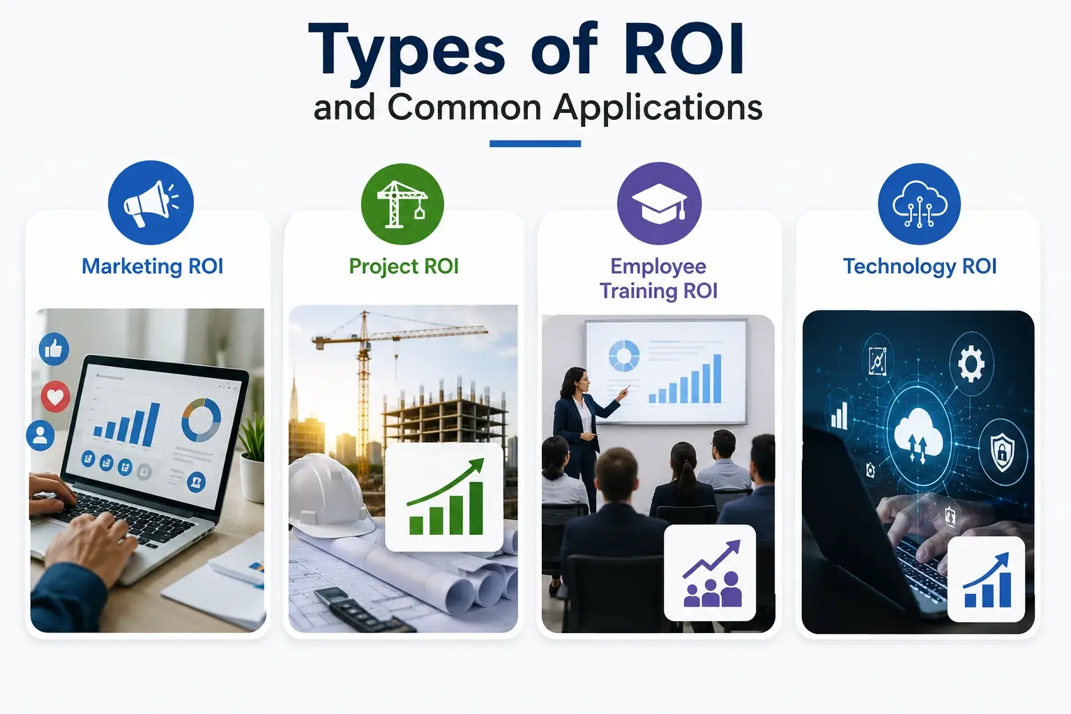 ROI (Return on Investment) Guide to Measuring Success 4 Types of ROI and Common Applications
