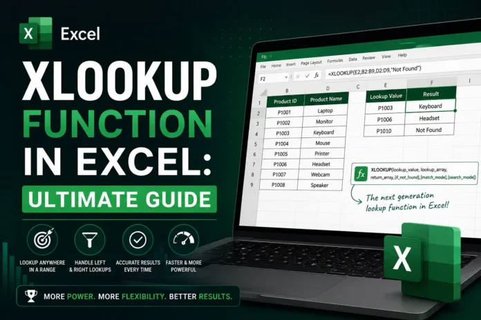 XLOOKUP Function in Excel - Ultimate Guide