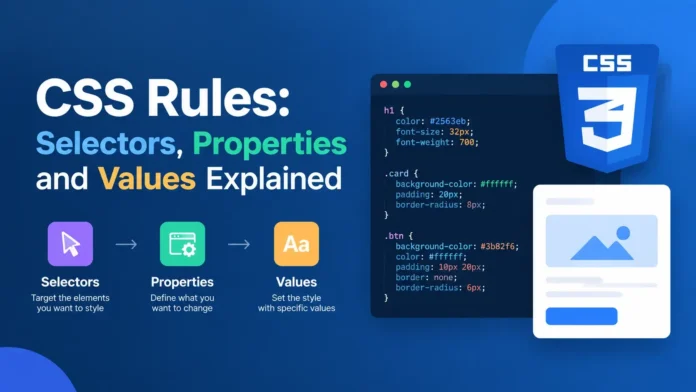 CSS Rules: Selectors, Properties and Values Explained