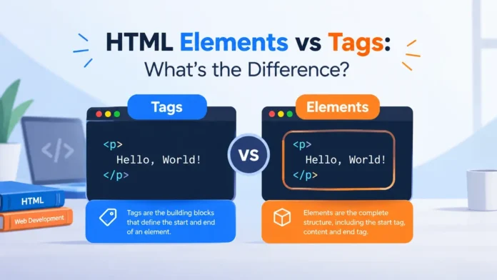 HTML Elements vs Tags - What’s the Difference HTML Elements vs Tags: What’s the Difference