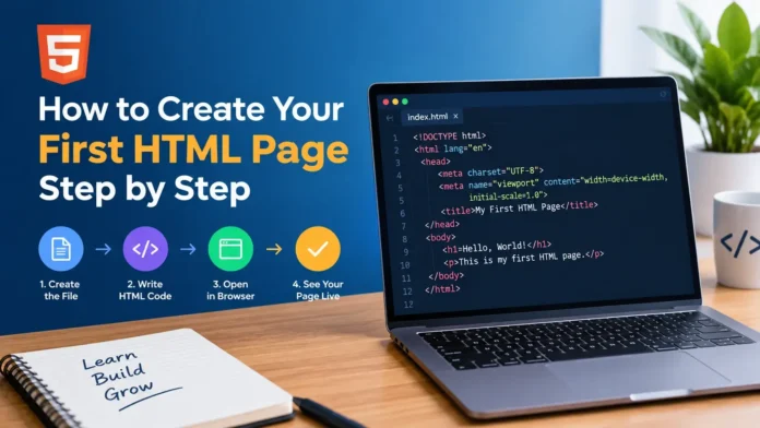 How to Create Your First HTML Page Step by Step How to Create Your First HTML Page Step by Step