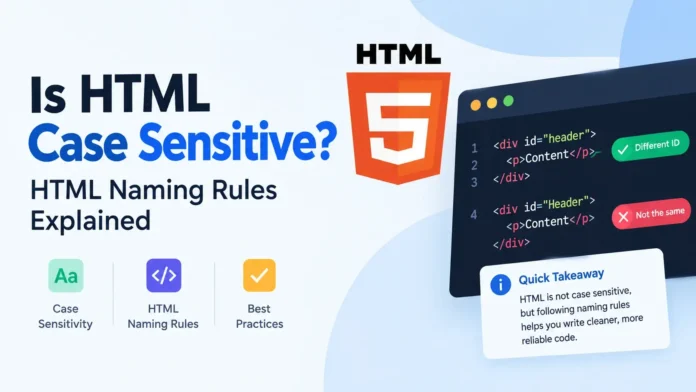 Is HTML Case Sensitive - HTML Naming Rules Explained Is HTML Case Sensitive ?HTML Naming Rules Explained