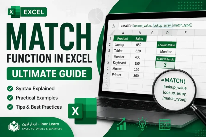 MATCH Function in Excel - Ultimate Guide