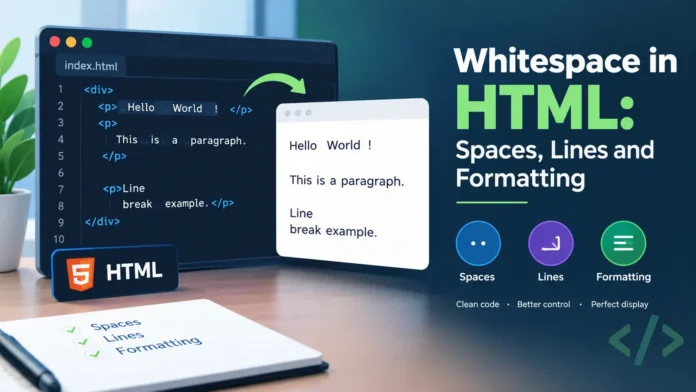 Whitespace in HTML - Spaces, Lines and Formatting Whitespace in HTML: Spaces, Lines and Formatting